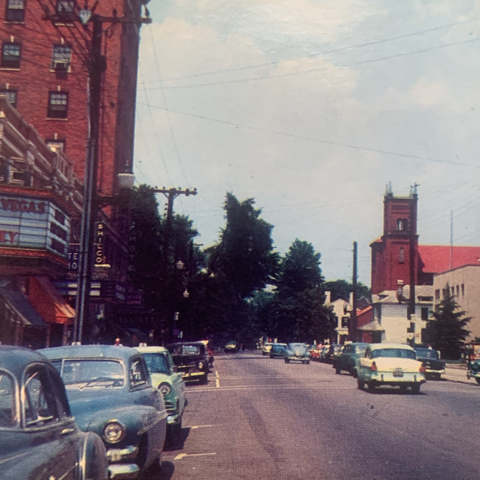 Suffolk Virginia VA Main Street Palace Russells Sealtest Cars Unposted Postcard