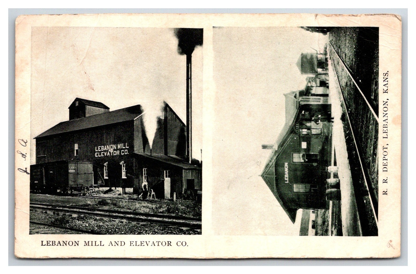 ROCK ISLAND RAILROAD DEPOT & Elevators ~ Lebanon Kansas