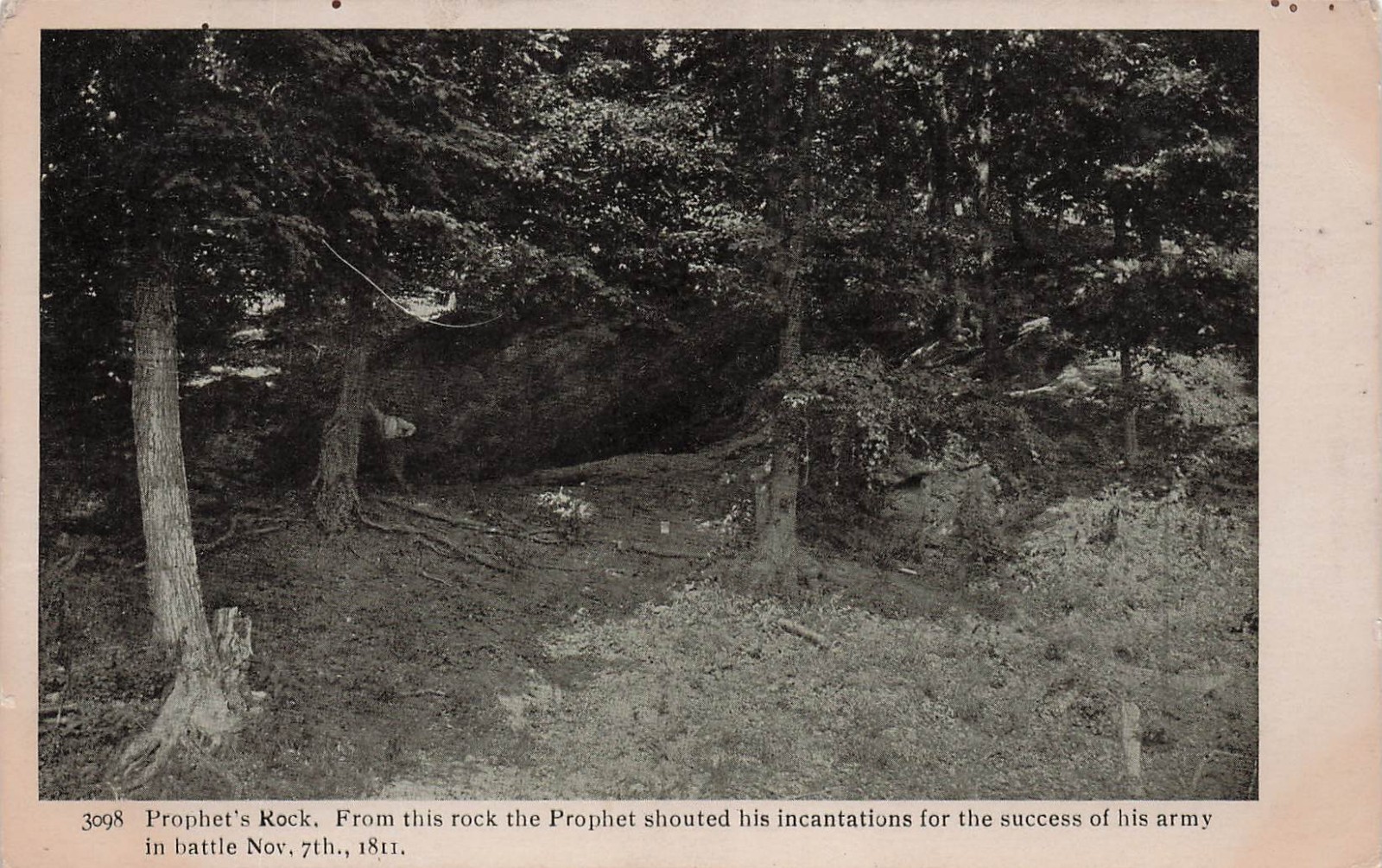 Battle Ground West Lafayette Indiana Prophets Rock Park Historic Postcard J76