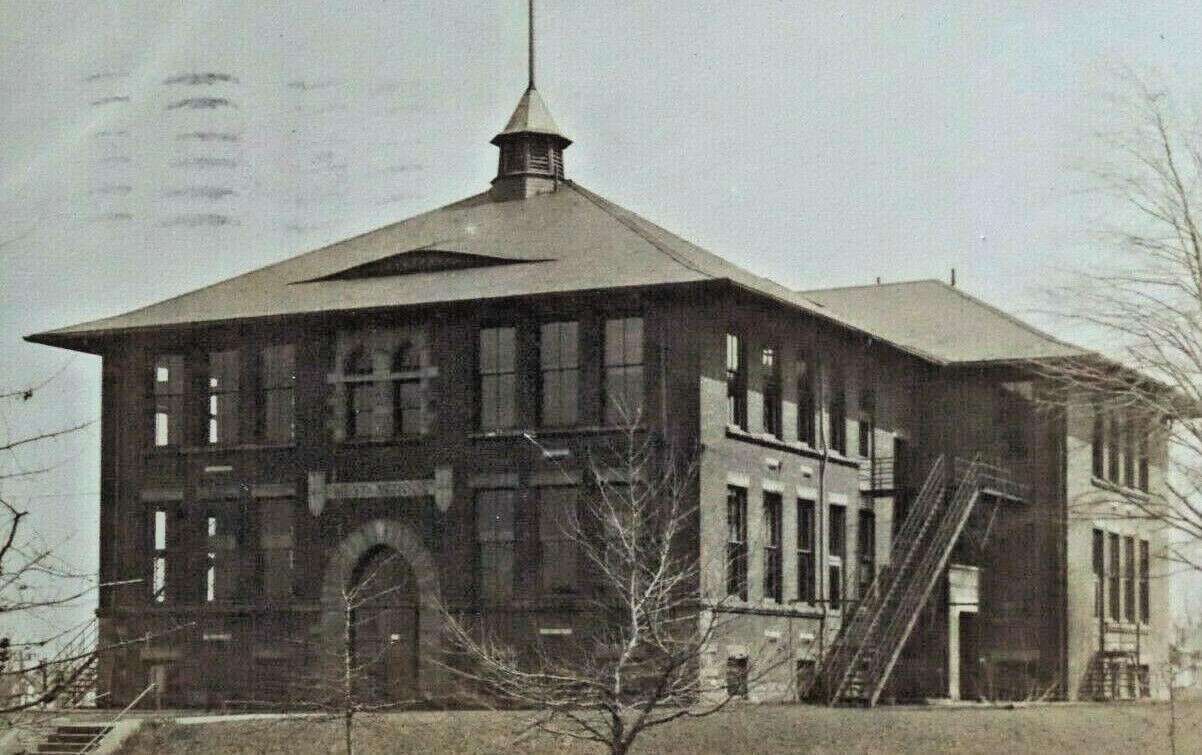 West School Cleveland Ohio Post Marked 1912 Real Photo Postcard RPPC A081