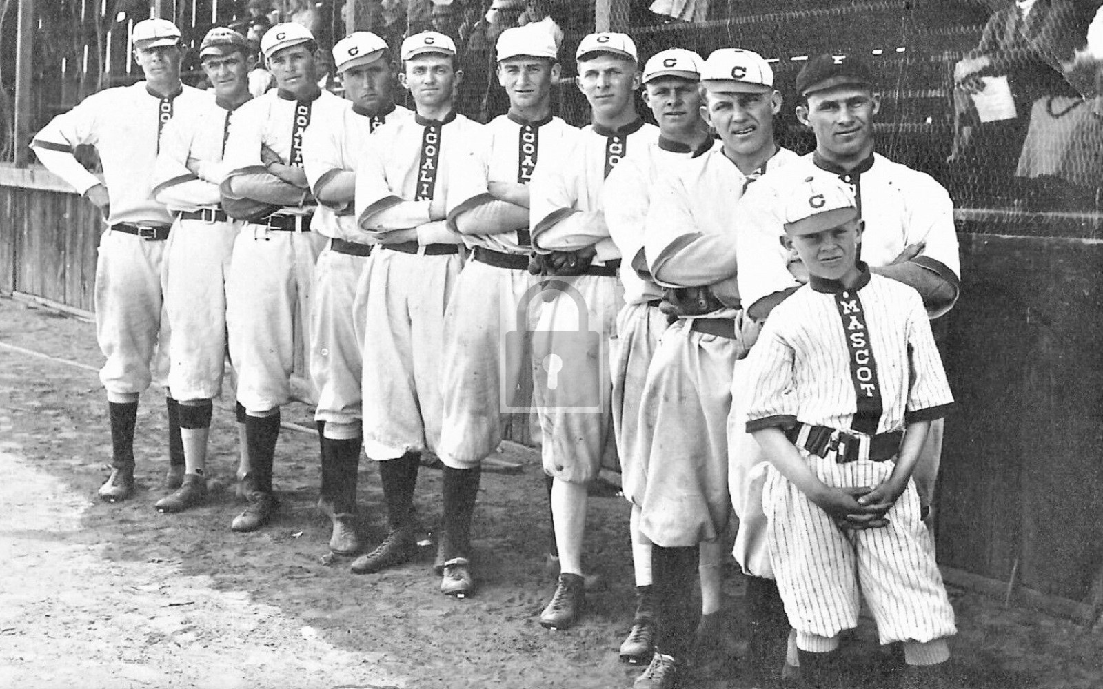 Baseball Team & Mascot Coalinga California CA – Reprint