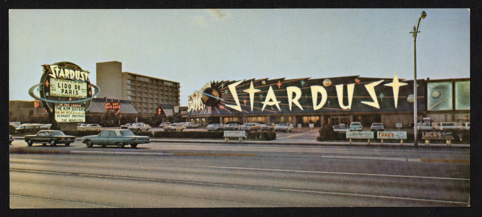 Nevada-NV-Las Vegas-Stardust Hotel-Lido Paris-Kim Sisters-Cars-Vintage Oversize
