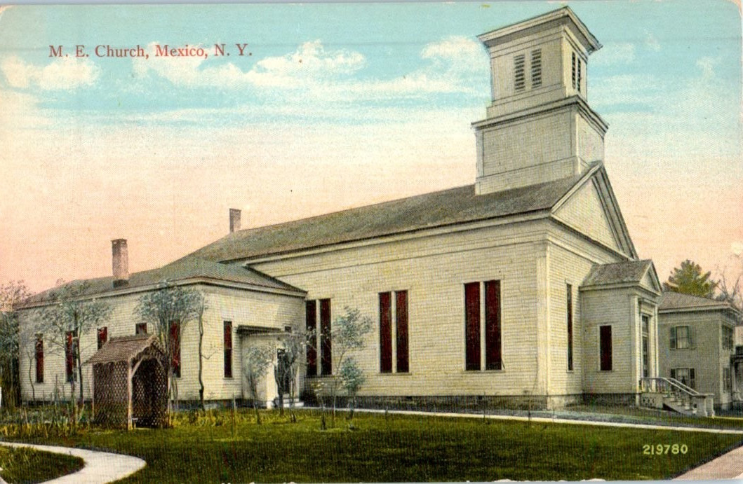 Vintage Postcard 1907-1915 M.E. (now UMC) Church, Mexico, New York