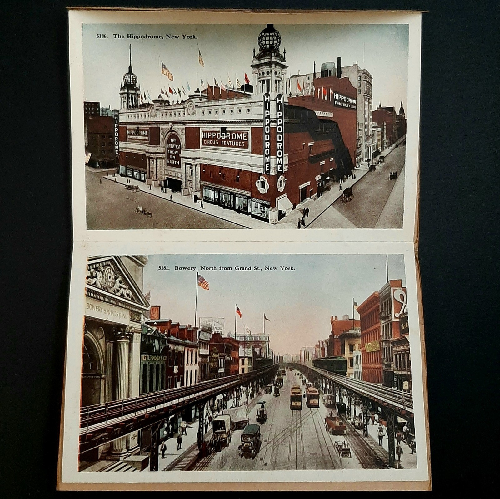 1920’s New York City Souvenir Folder Postcard 22 Views in Color H H Tammen Co.