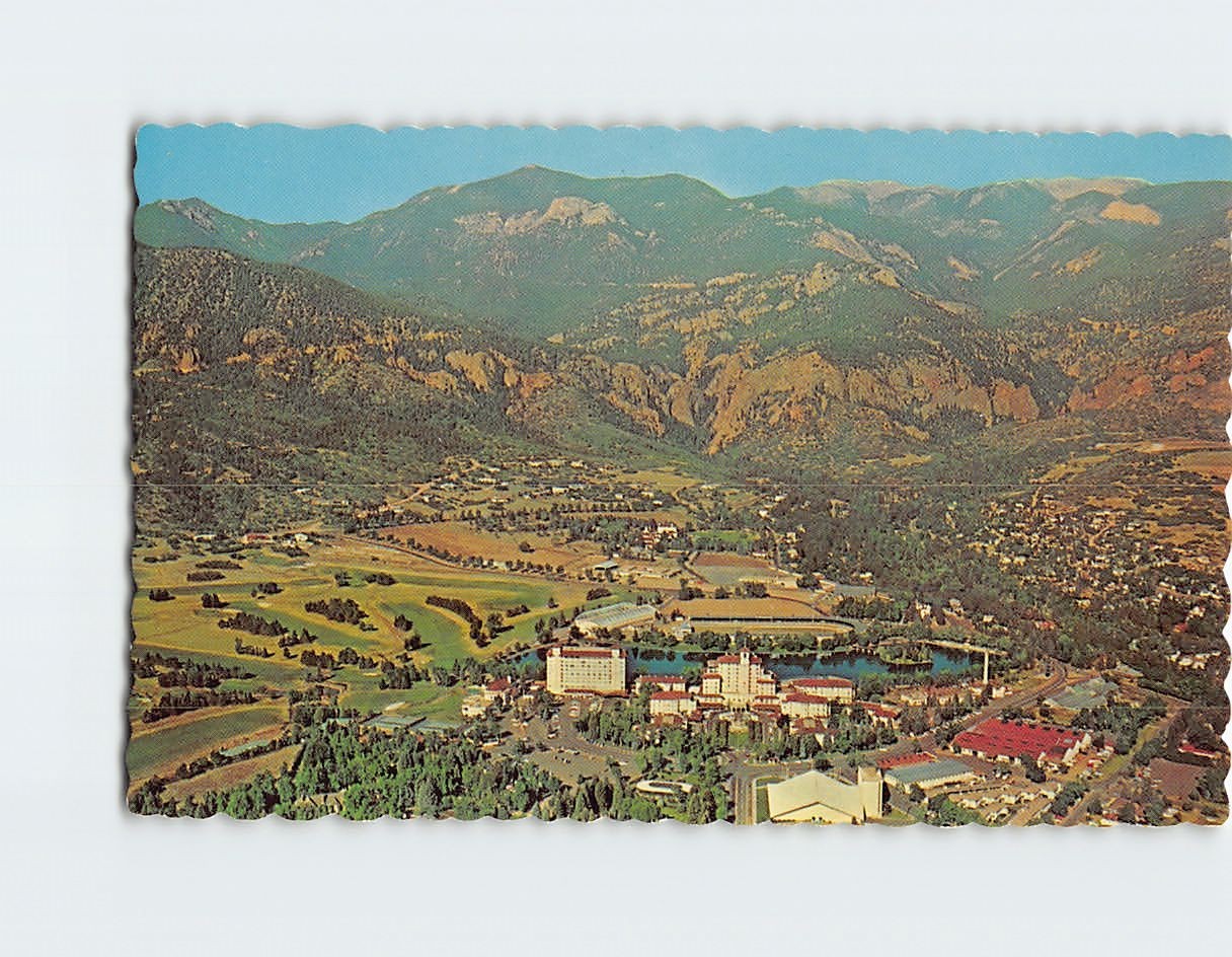 Postcard Aerial View Broadmoor Hotel Colorado USA