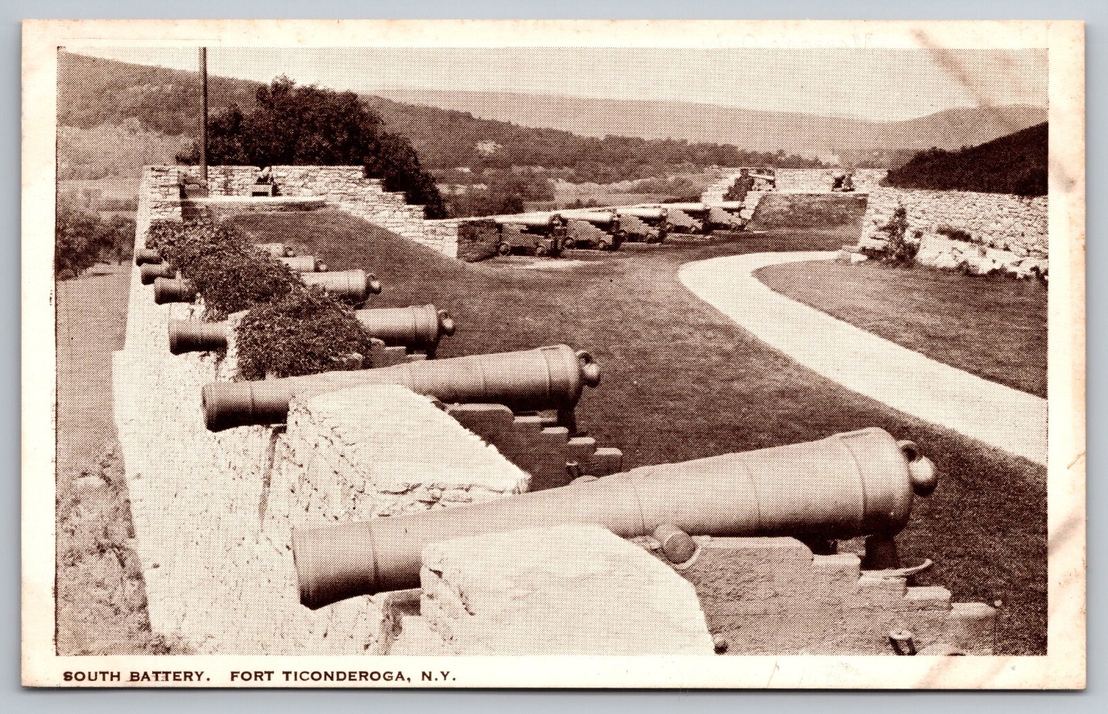 South Battery. Fort Ticonderoga NY Postcard