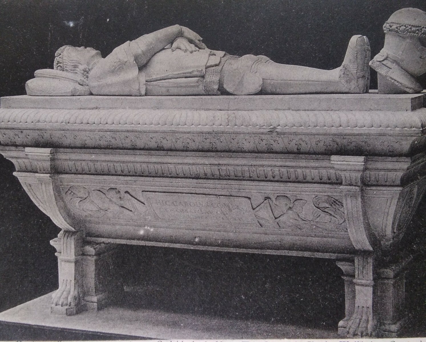 France Antique Postcard Early 1900s Rare Paris Tomb Charles Anjou Laurana