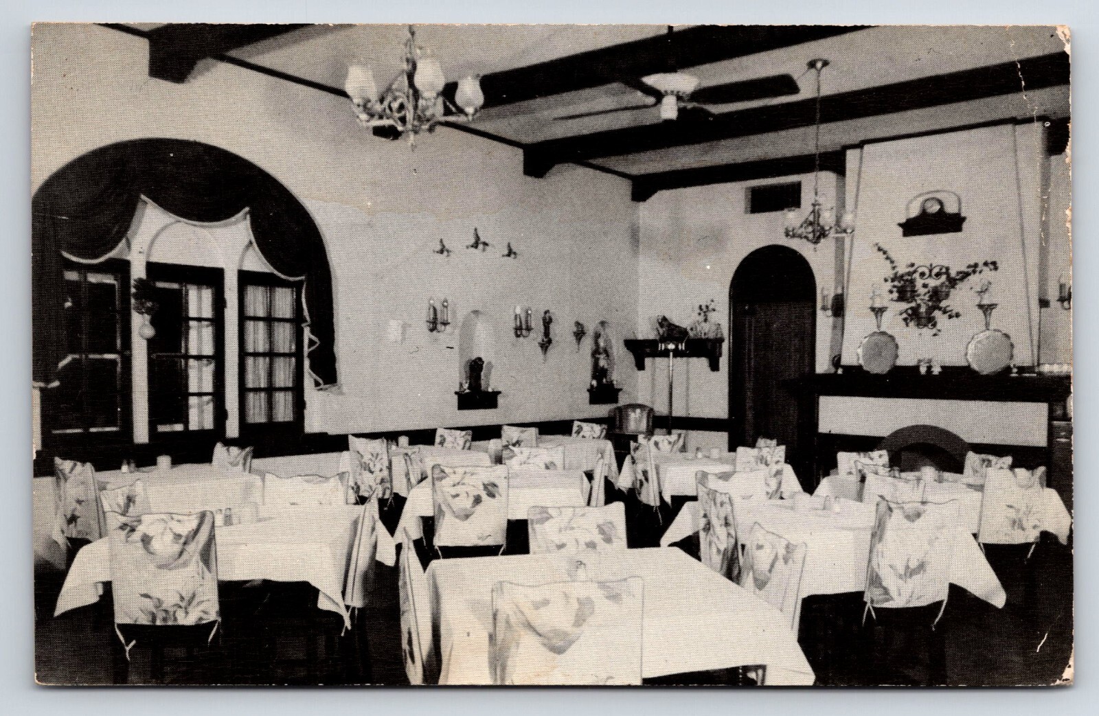 Postcard Sherry’s Restaurant Interior Cooperstown, N.Y Home Of Baseball
