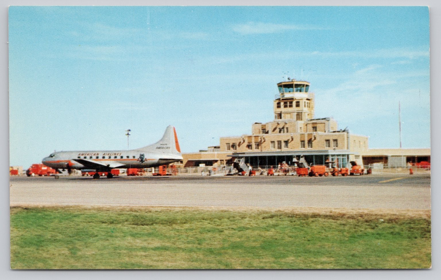 Will Rogers Field Airport Oklahoma City OK American Airlines Postcard 1950s