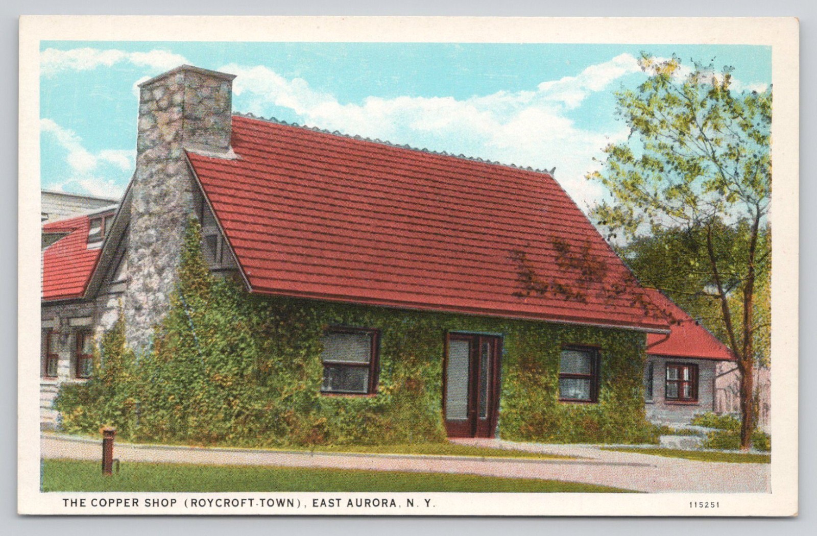 Coffee Shop Roycroft Town Erie County East Aurora NY Postcard