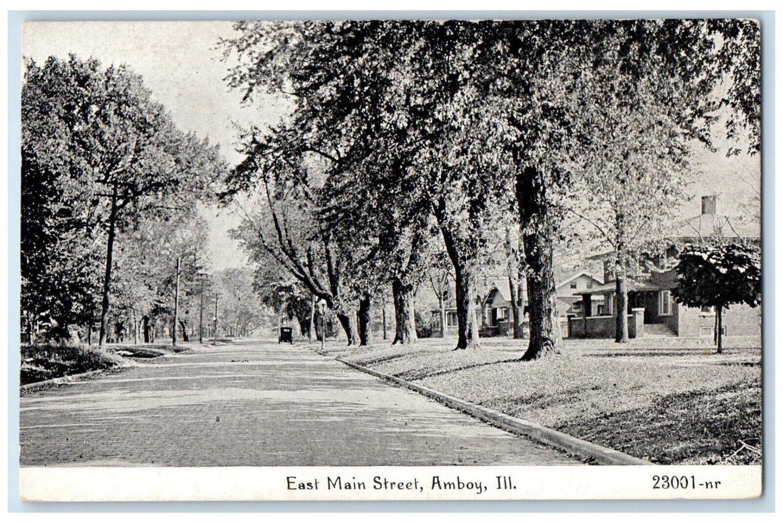 1926 East Main Street Scenic View Amboy Illinois IL Antique Souvenir Postcard